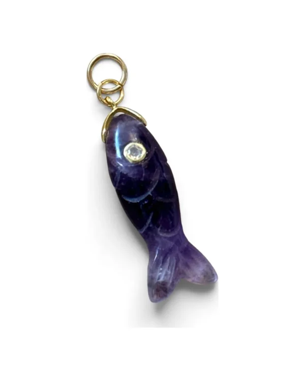 Amethyst Fish Charm