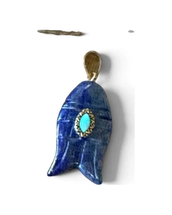 Lapis Fish Charm