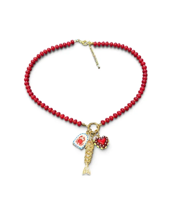 Red Lucky Charm Necklace